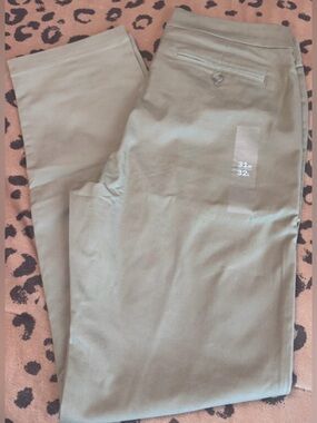 Men's Khaki Slim Straight Hyper Stretch w/Temperature Control Chinos 31 X 32